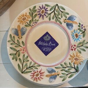 Patricia Anne Spring Floral Candle Plate